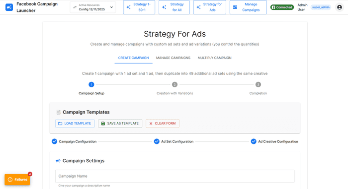 Facebook Campaign Launcher SaaS